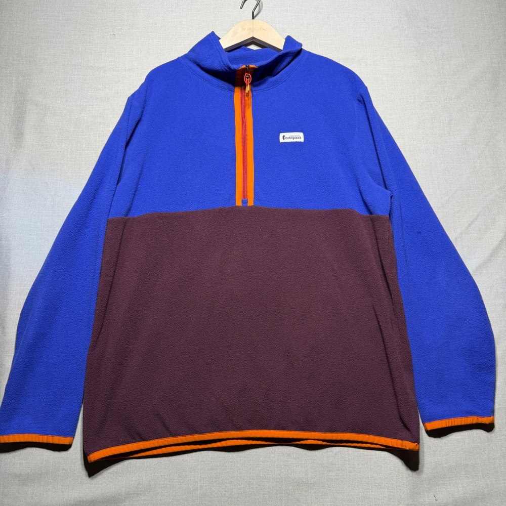 Cotopaxi Amado Fleece Sweater Pullover Mens XL Blue LS Colorblock Gorpcore